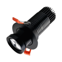 Black small wattage recessed