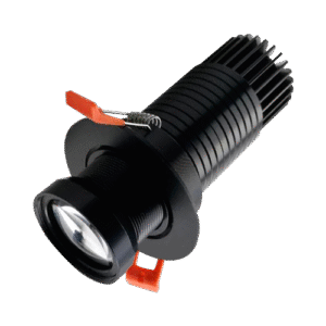 Black small wattage recessed